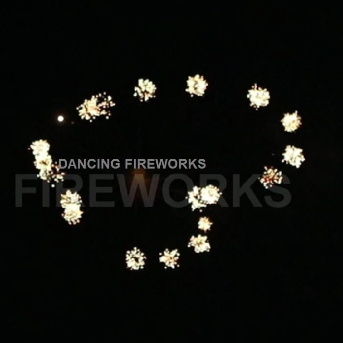 Mortar Fireworks Shells Heart Pattern Shape